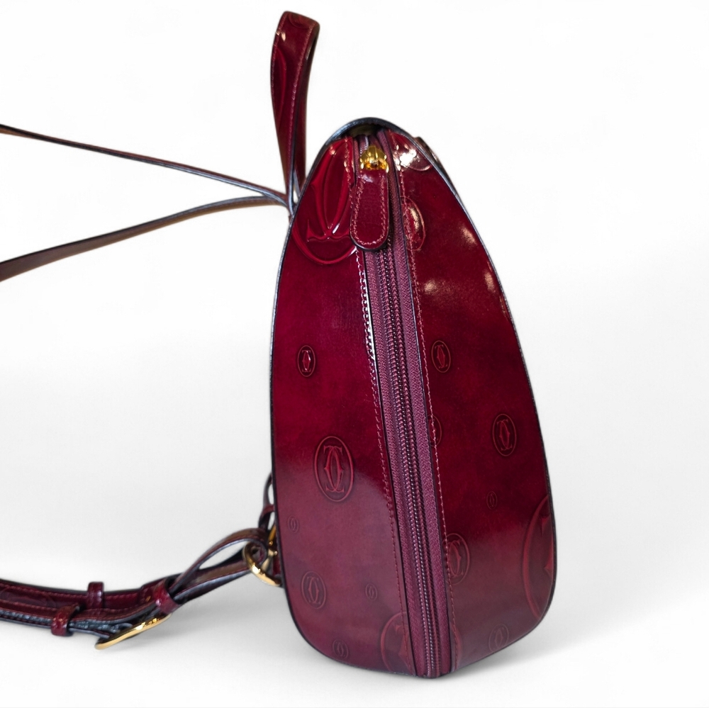 CARTIER Backpack Birthday Collection Burgundy Leather Mini Bag - Picture 4 of 13